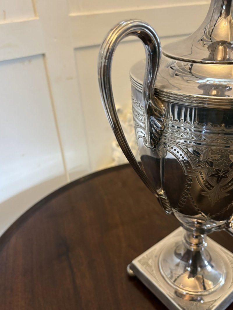 Antique Victorian Walker & Hall Sheffield Silver Plated Tea Urn / Samovar With Tap - Image 7